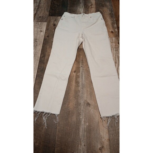 Women's Madewell The Perfect Vintage Jean Raw Hem Edition Tile White, Size 25 - Picture 4 of 12